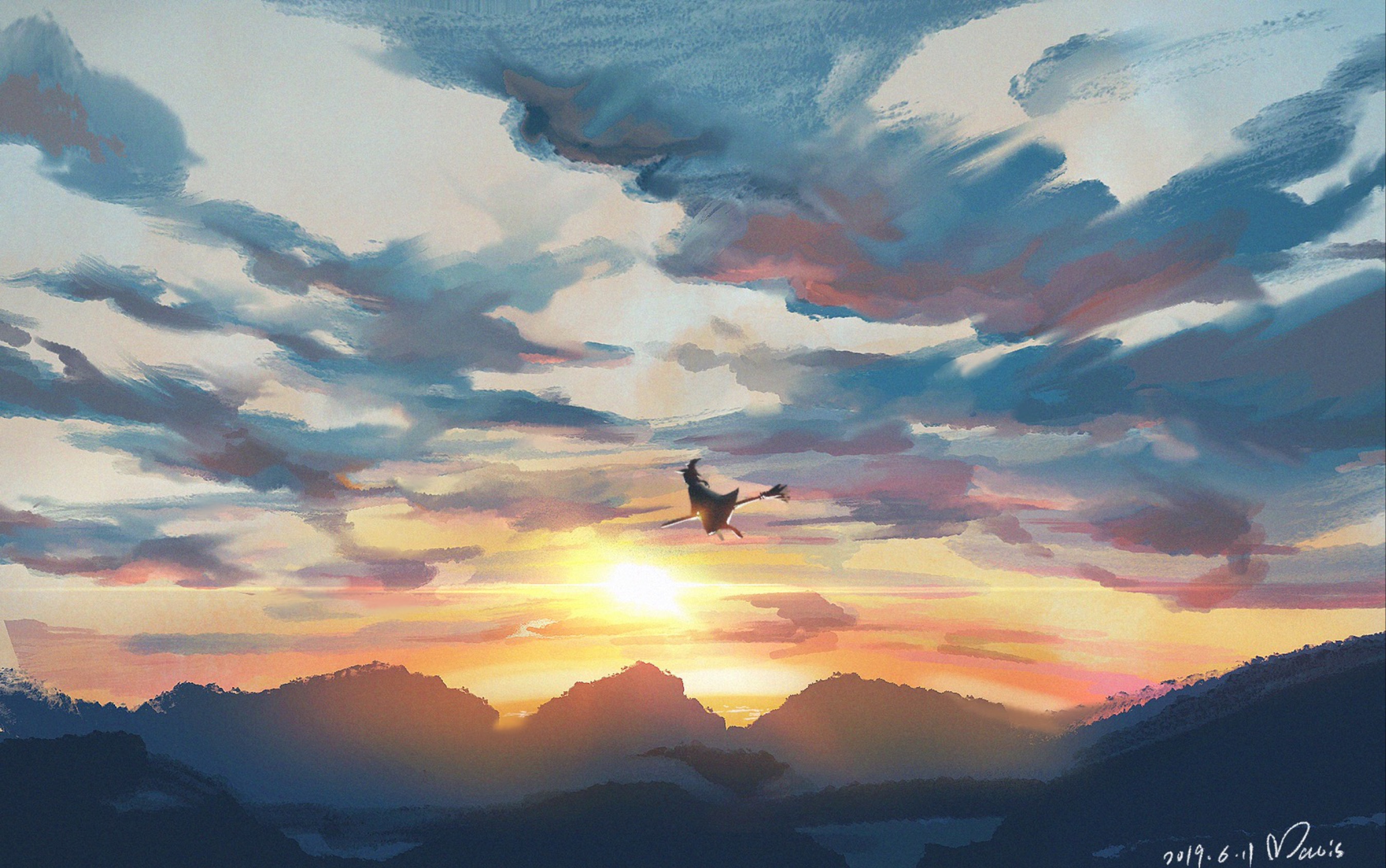 【procreat绘画】写生天空