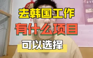 去韩国工作可以选择什么项目？