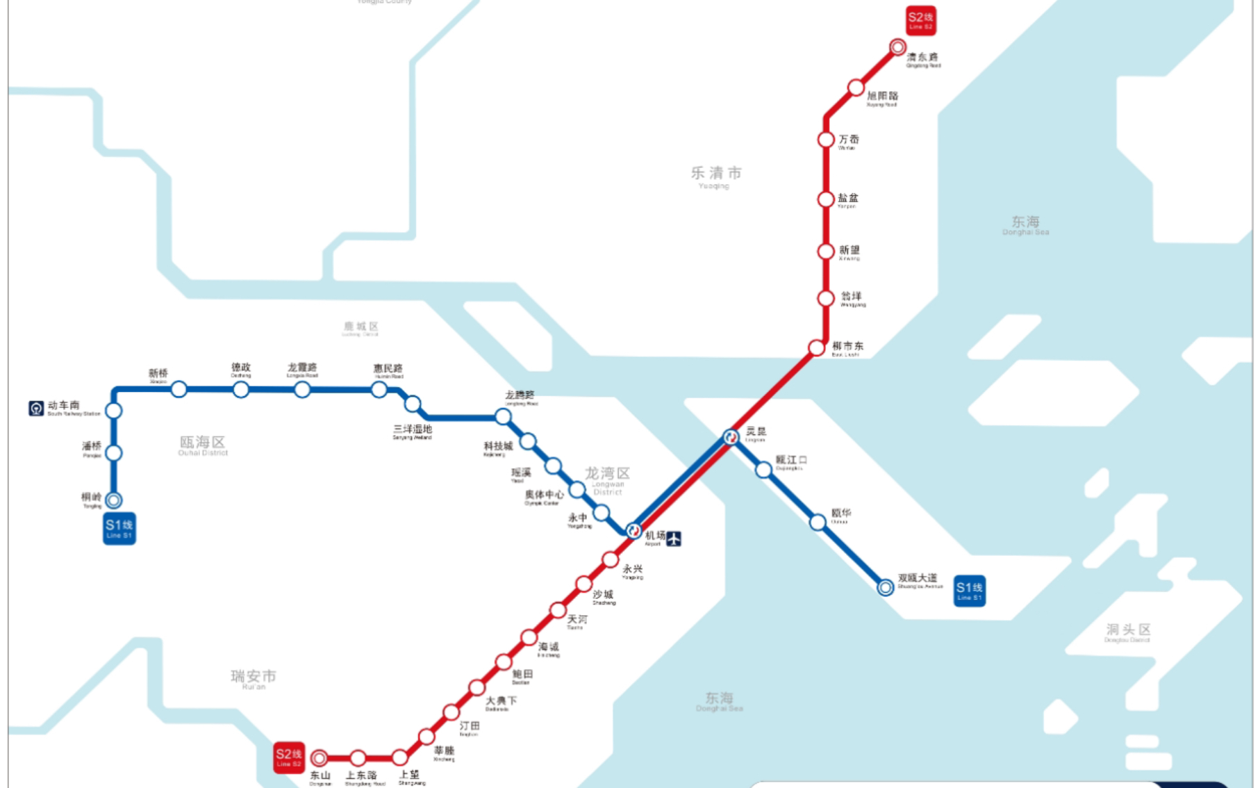 温州市域铁路s2线路图图片