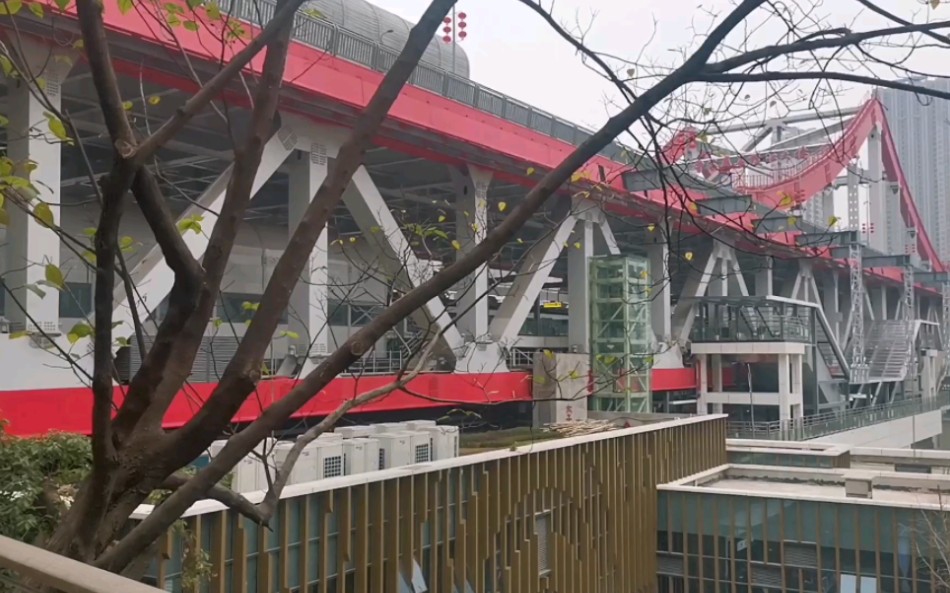 crt10曾家岩站双向列车进出站