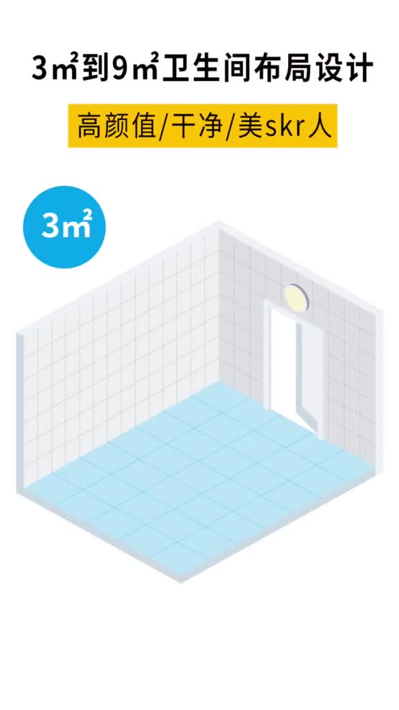 点赞加收藏,3平米到9平米卫生间布局设计哔哩哔哩bilibili