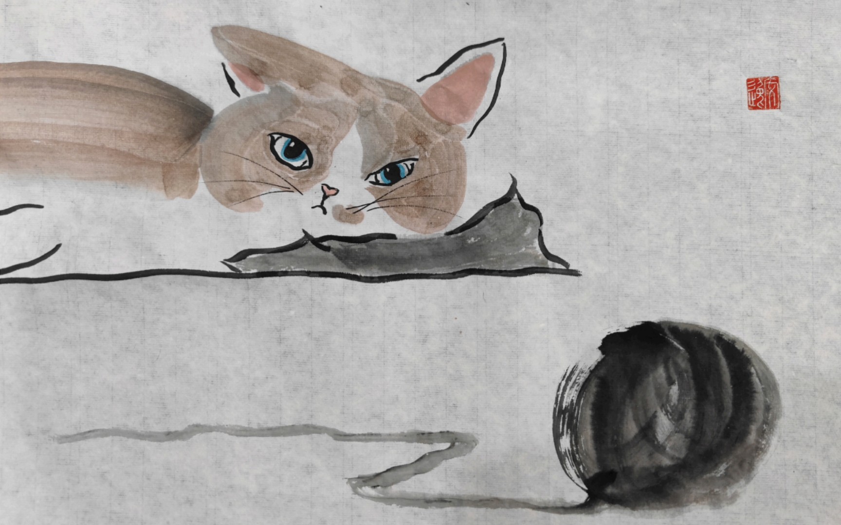 【教学】国画可爱小猫~《看什么看,小鱼干呢?》