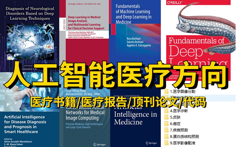 [图]23年AI人工智能医疗方向资源汇总，囊括了最新医疗书籍-顶刊论文-代码-医疗报告