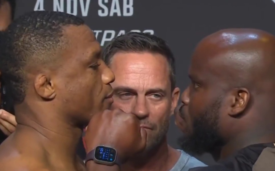 ufc格斗之夜 "热蛋"刘易斯vs阿尔梅达 赛前称重对视