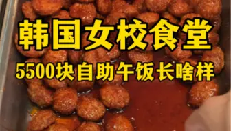 韩国女校食堂5500元自助午饭长啥样？给我看看你们吃啥呢呗？