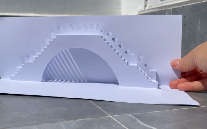 纸板拱桥手工制作过程图片