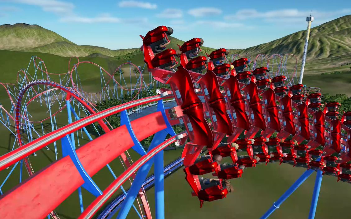 过山车之星超级烟火侧翼式过山车第一视角