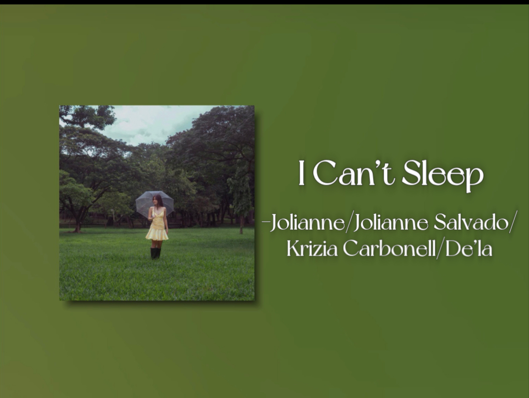 日推歌单｜“夜深，我无法入睡”｜《I Can’t Sleep》-Jolianne/Jolianne Salvado/Krizia Carbonell/De’la