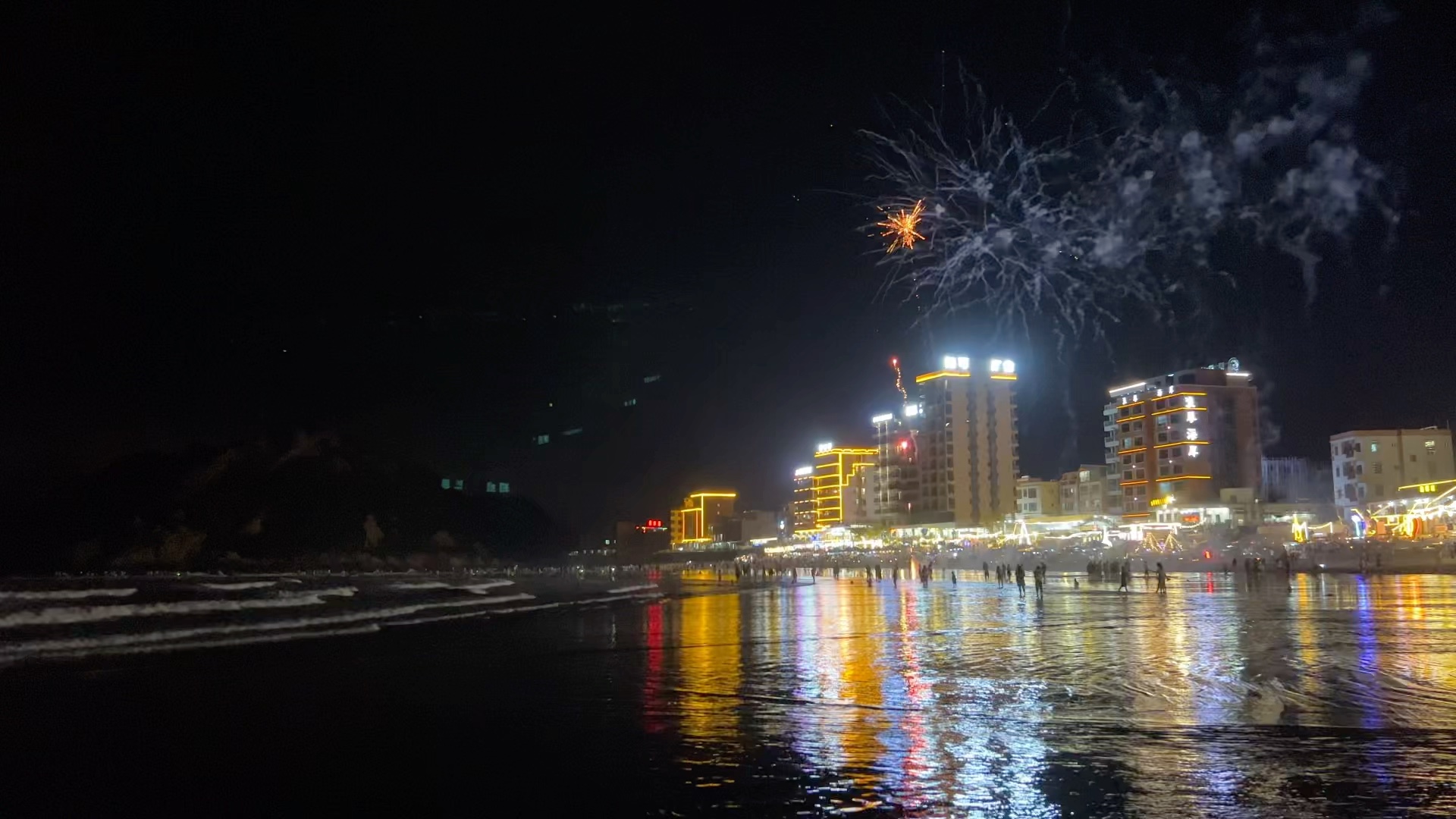 江门台山海边夜景