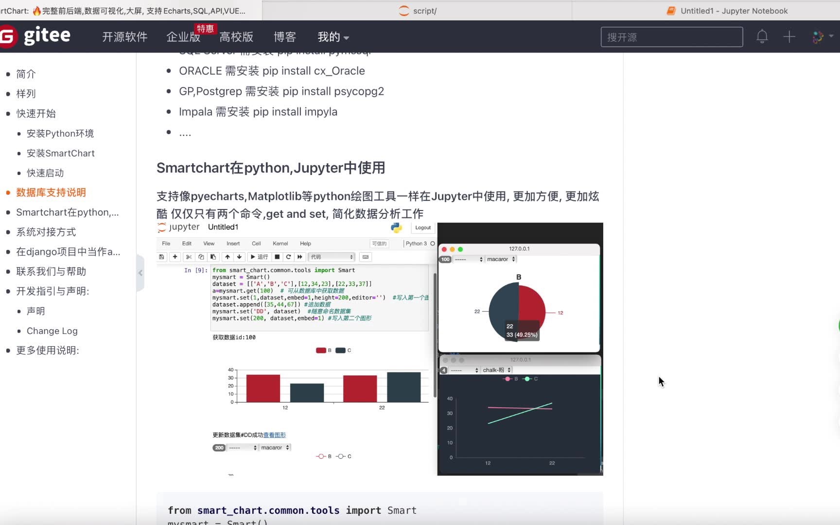 Python可视化神器比pyecharts更方便的smartchart使用指南, 干货哔哩哔哩bilibili