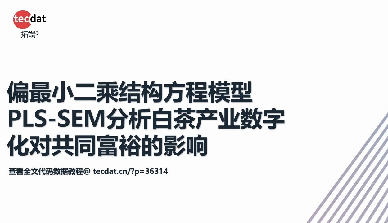 偏最小二乘结构方程模型PLSSEM分析白茶产业数字化对共同富裕的影响哔哩哔哩bilibili