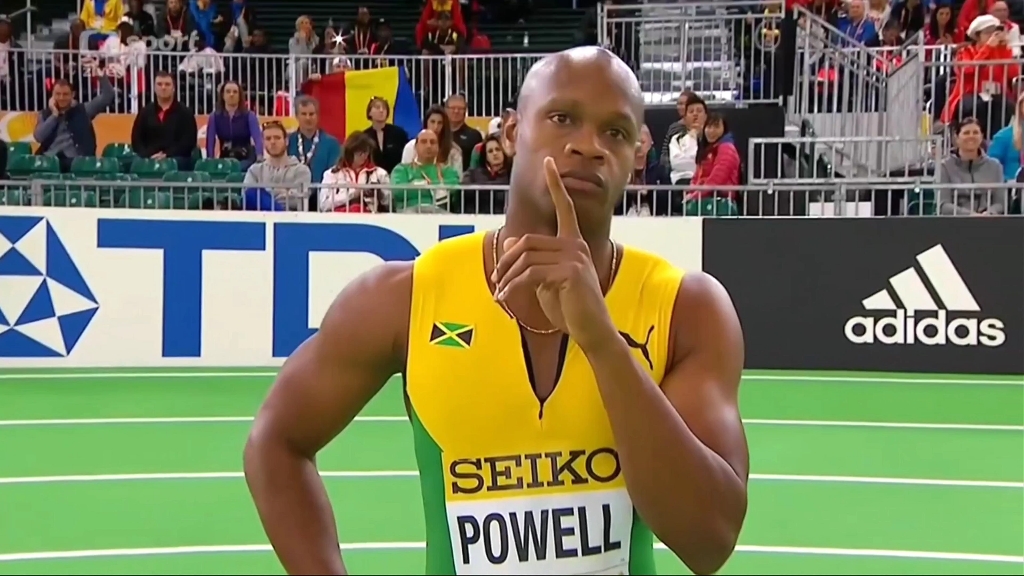 暮年阿萨法鲍威尔 vs 谢震业&苏炳添 2016年波特兰室内田径锦标赛 60