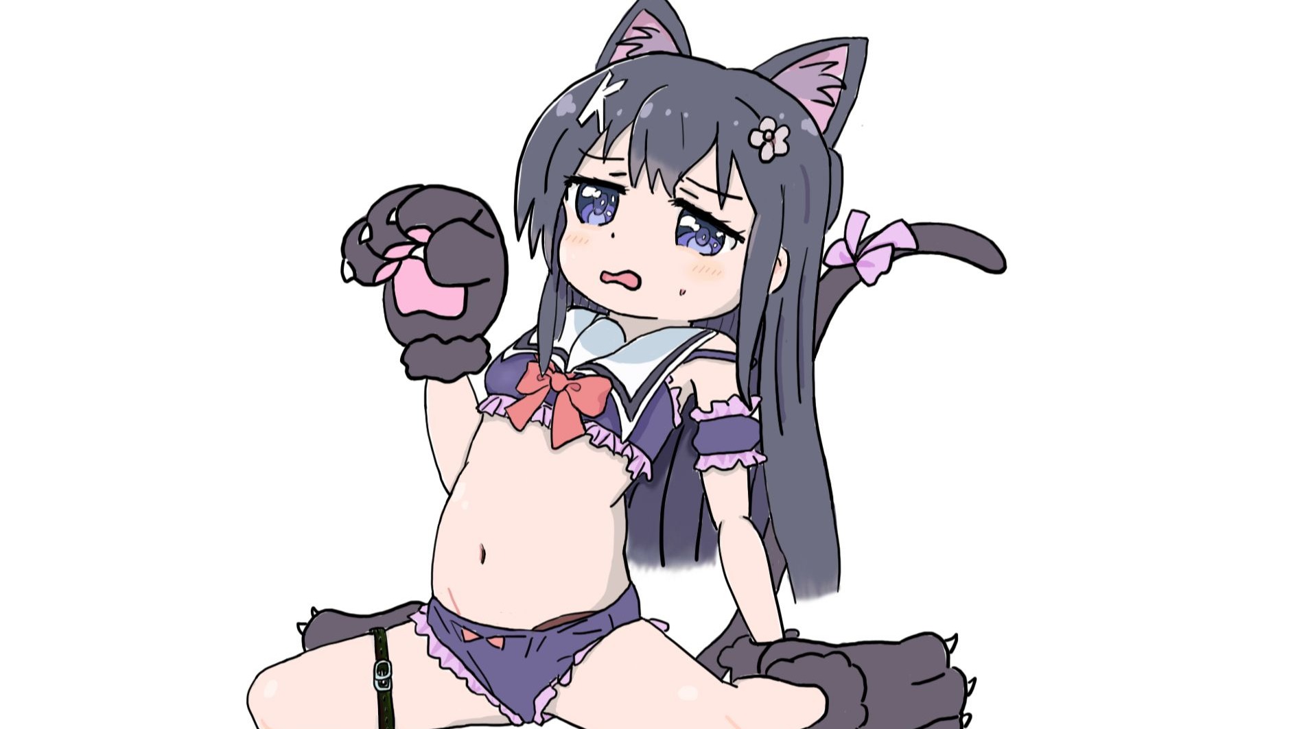 【绘画过程】猫娘karasu