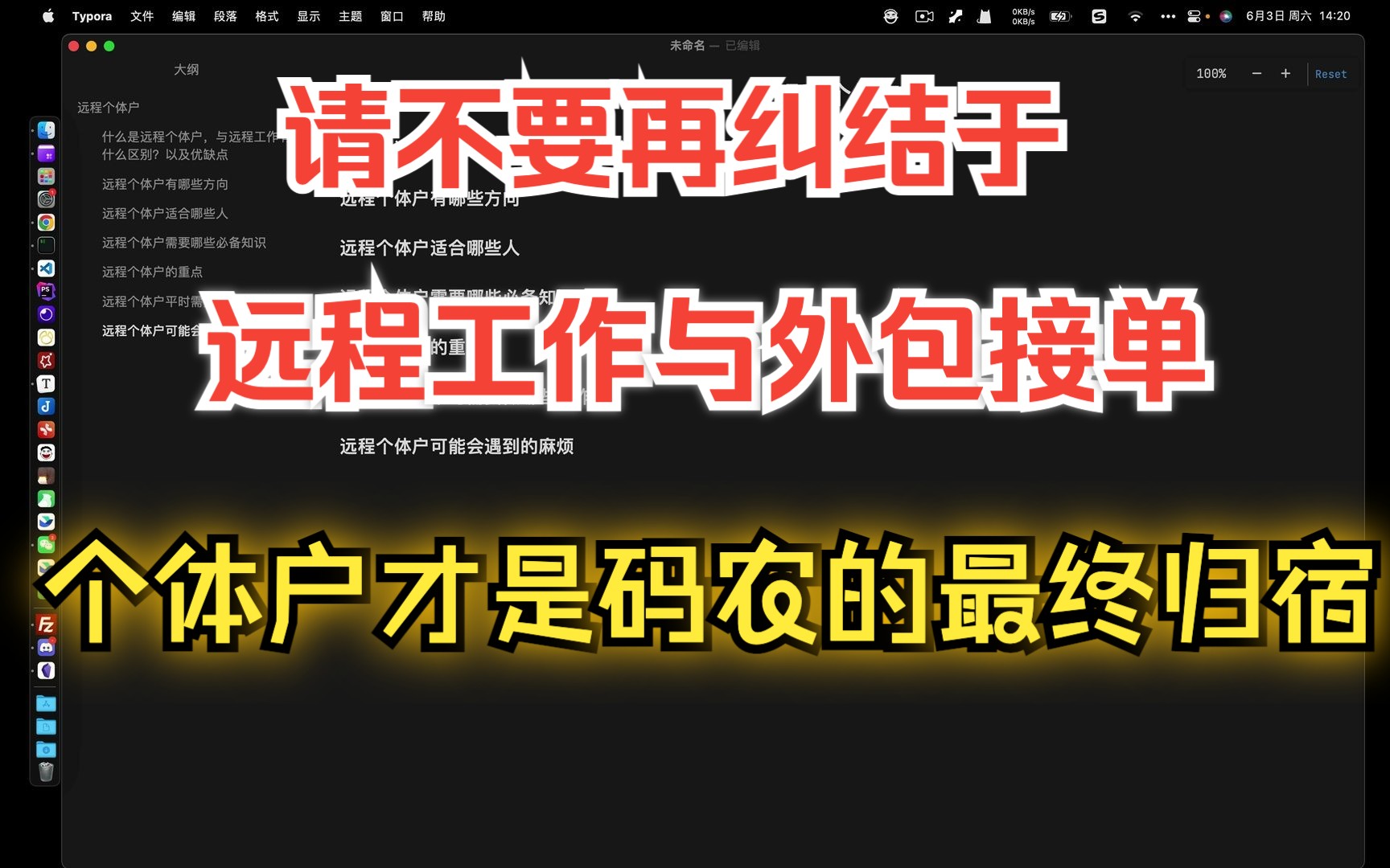 码农最优解远程个体户实现真自由,我的一份详细分析和经验报告,希望能帮到更多人!哔哩哔哩bilibili