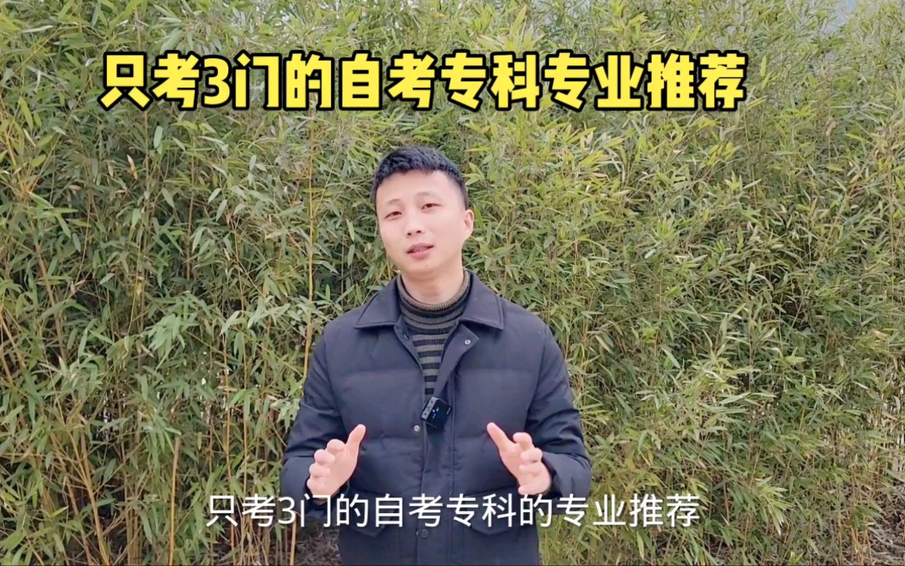 只考3门的自考专科专业推荐哔哩哔哩bilibili