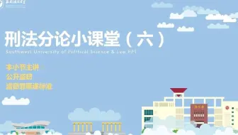 【西南政法大学考研】刑法分论专题课程（六）：关于盗窃罪问题探究