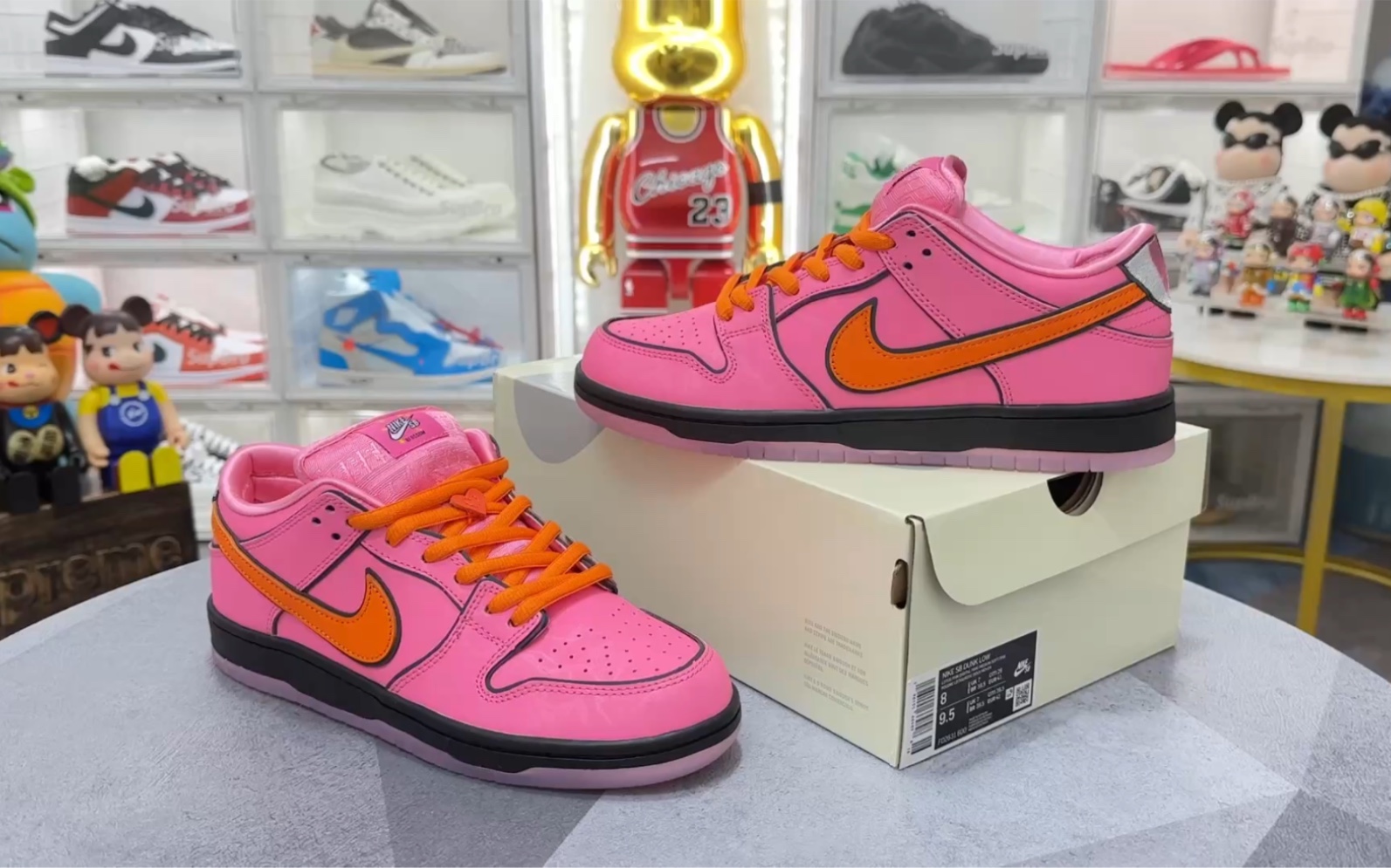 powerpuff girls × nike dunk sb low 飞天小女警 粉色