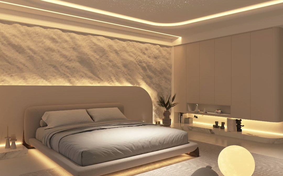 无主灯设计|卧室这样装,会让老婆更爱你哦 97