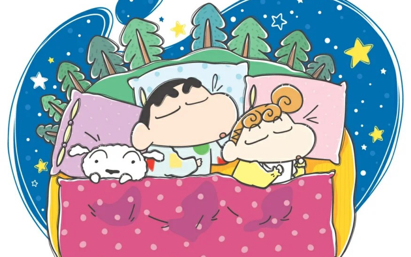 蜡笔小新绘画全过程(2)睡香香