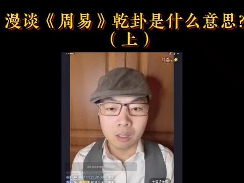 【扬权回放】漫谈《周易》乾卦是什么意思?(上)哔哩哔哩bilibili