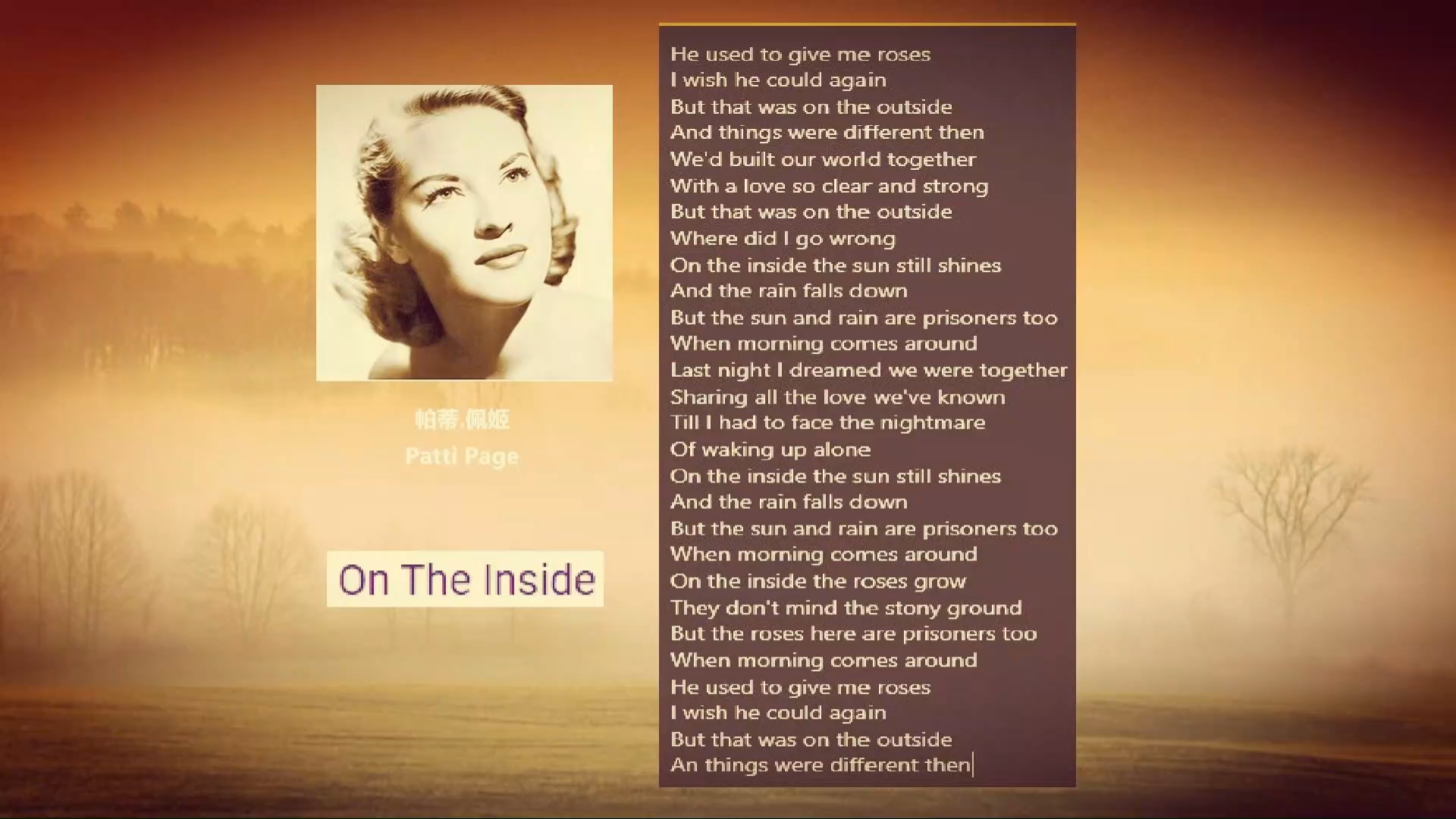 [图]帕蒂佩姬 Patti Page 大乐队时代【 On The Inside 】