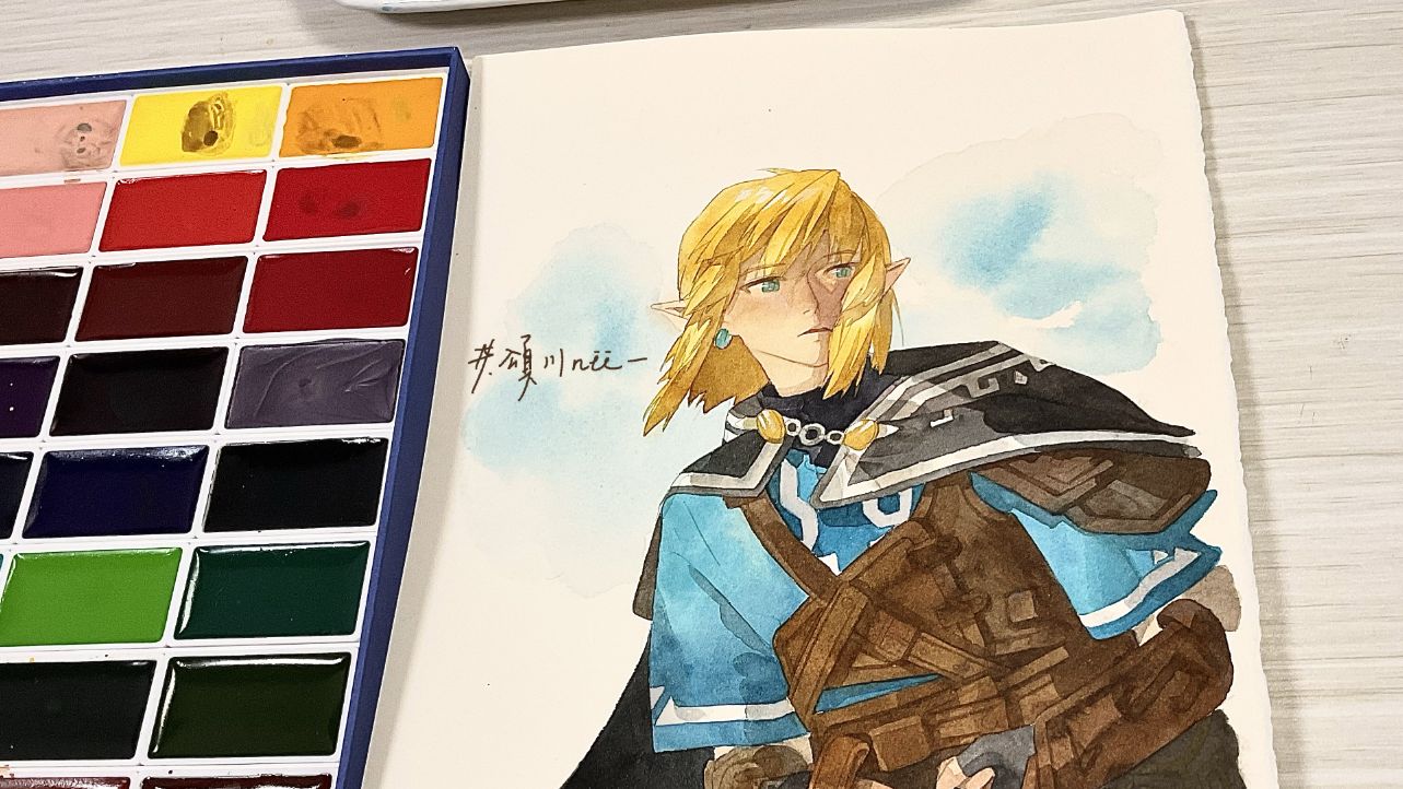 【水彩过程】林克