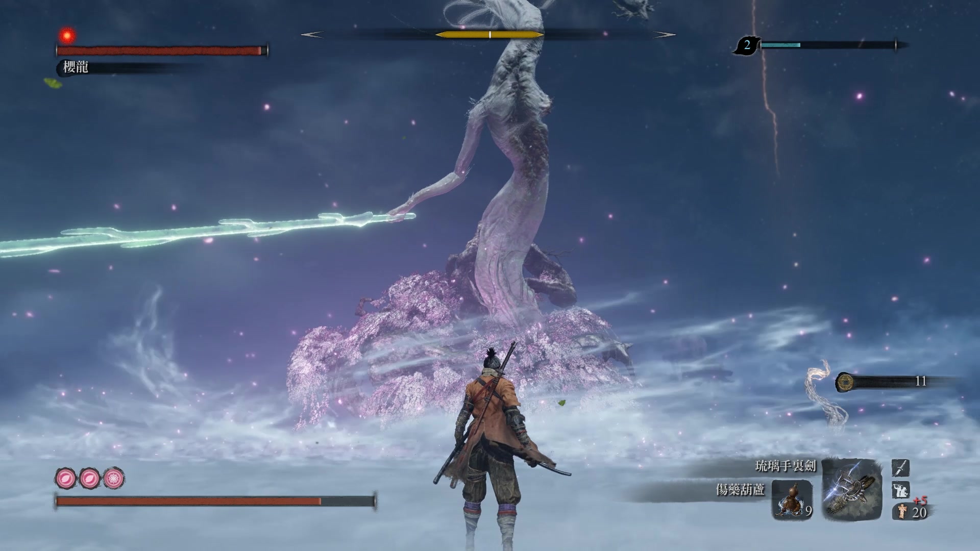 只狼不上树不雷返拼刀樱龙一阶段二阶段它锁架势