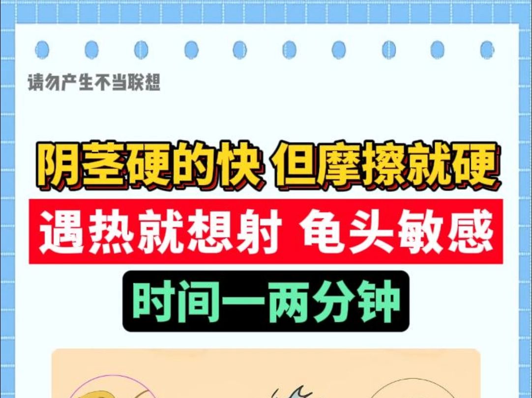 遇热就忍不住,龟头敏感