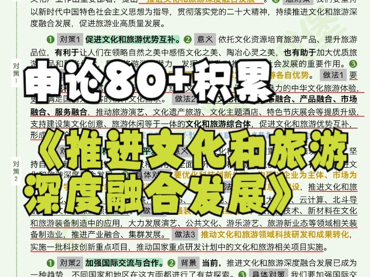 人民日报每日精读|推进文化和旅游深度融合发展|申论80+积累哔哩哔哩bilibili