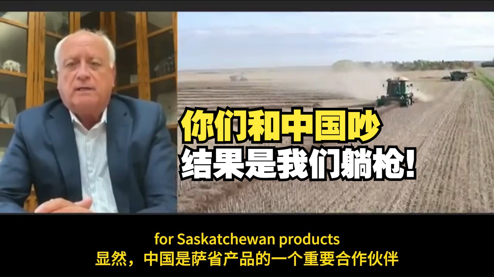【双字】中国反倾销调查让加拿大萨省农业部长坐立不安:我们纯属躺枪,太冤枉了!哔哩哔哩bilibili
