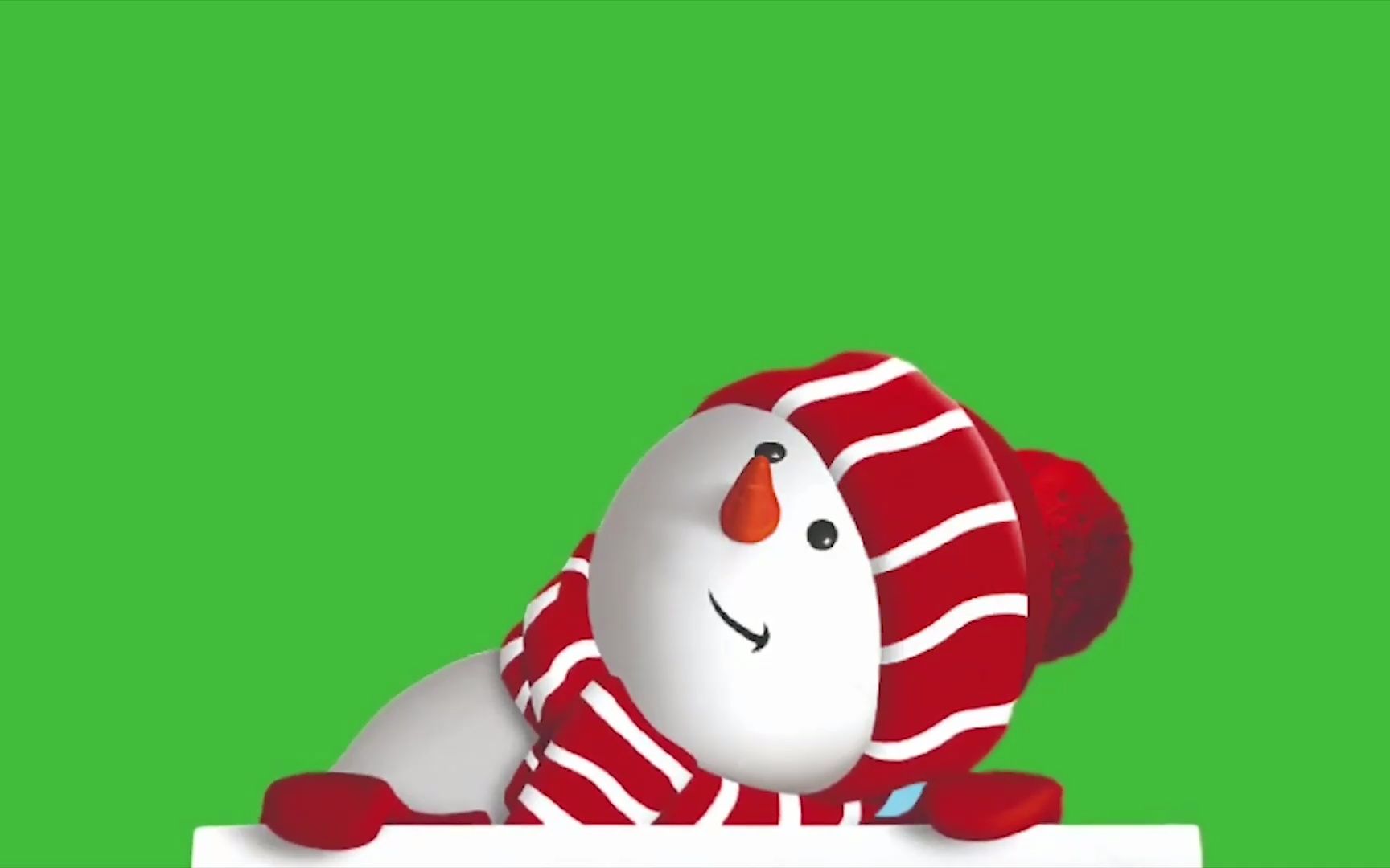 绿幕视频素材雪人