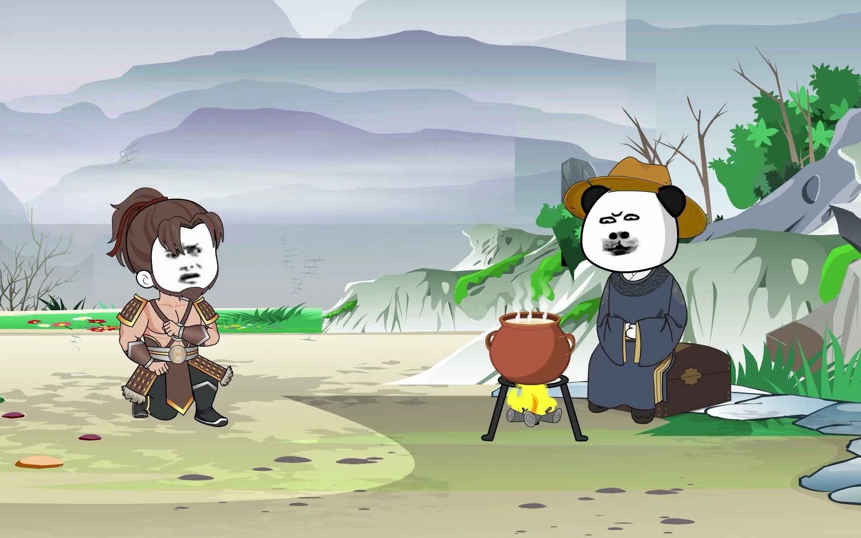 沙雕修仙动画 #二次元 #沙雕修仙 #沙雕动画熊猫人 #抖音原创痘画