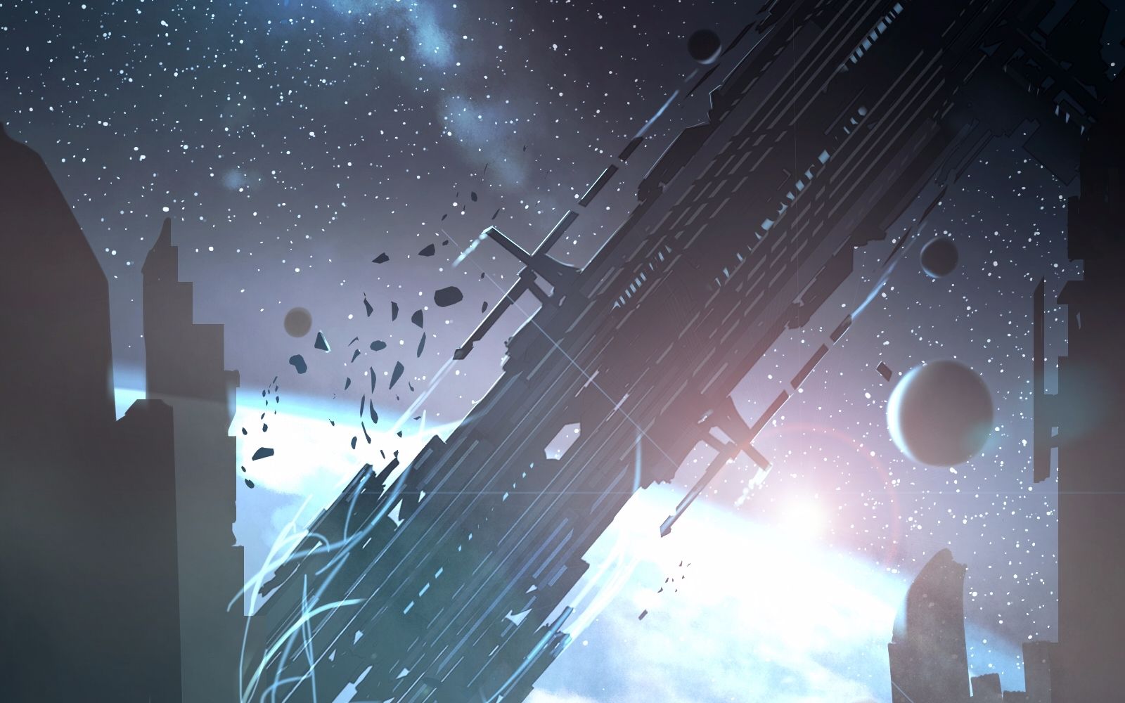 【板绘过程】群星之首—太空之城_哔哩哔哩_bilibili