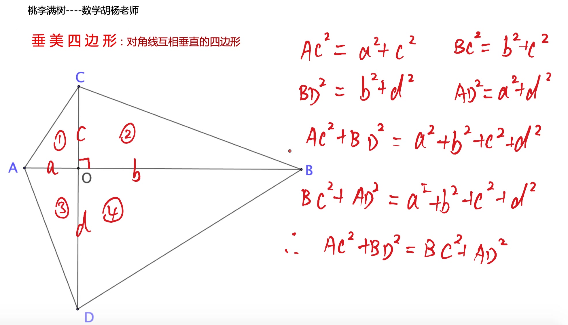 中考数学重要题型:垂美四边形,5分钟学会(胡杨强烈推荐)哔哩哔哩bilibili