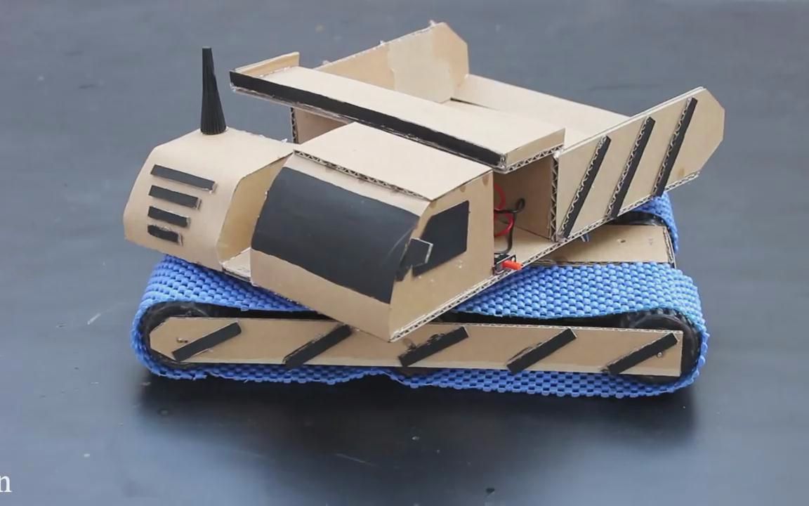 【diy纸板】制作遥控履带货车360旋转_哔哩哔哩 (゜-゜)つロ 干杯