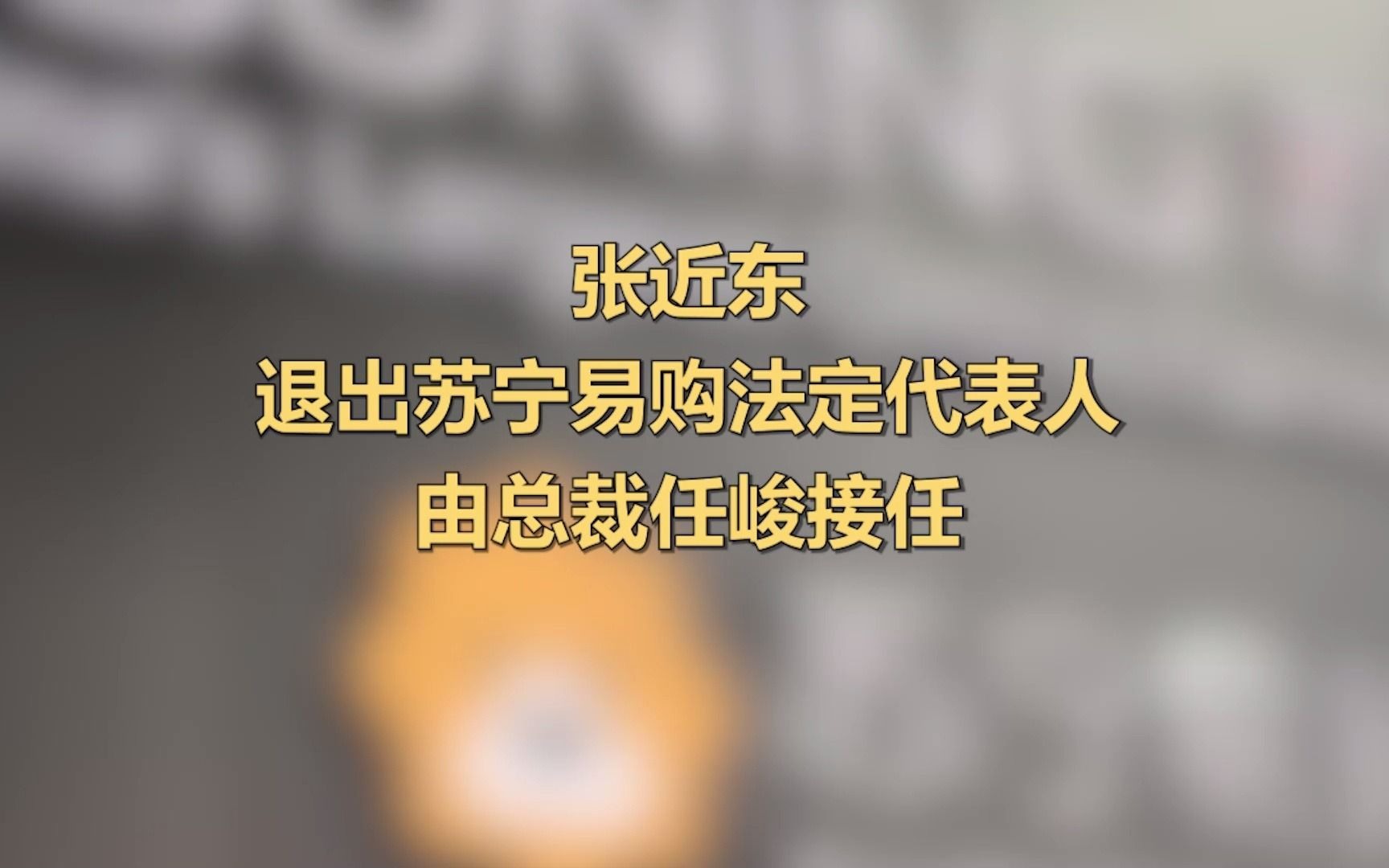 张近东退出苏宁易购法定代表人,由总裁任峻接任哔哩哔哩bilibili