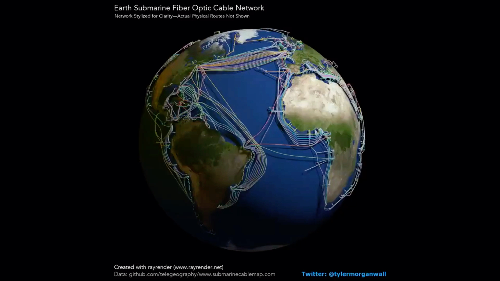 地球的海底光缆网络哔哩哔哩bilibili