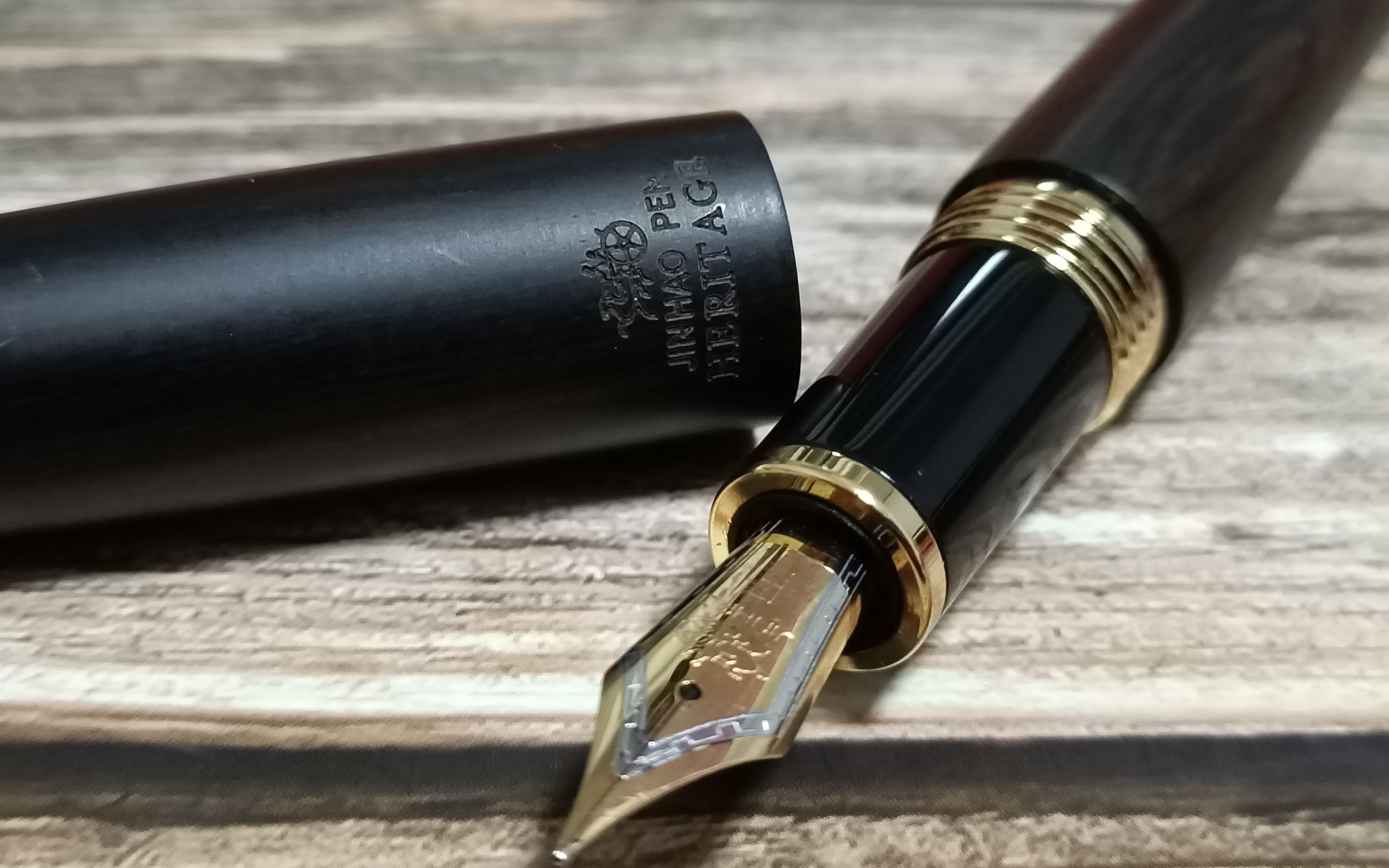 【钢笔简评】金豪9056黑檀木杆钢笔评测
