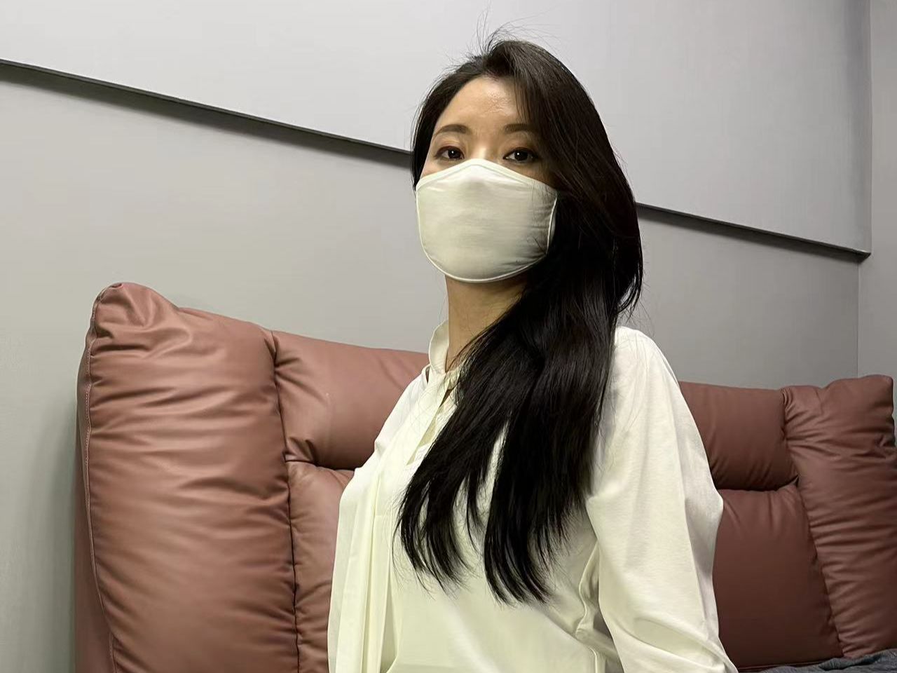 清清姐紫色莫代尔口罩