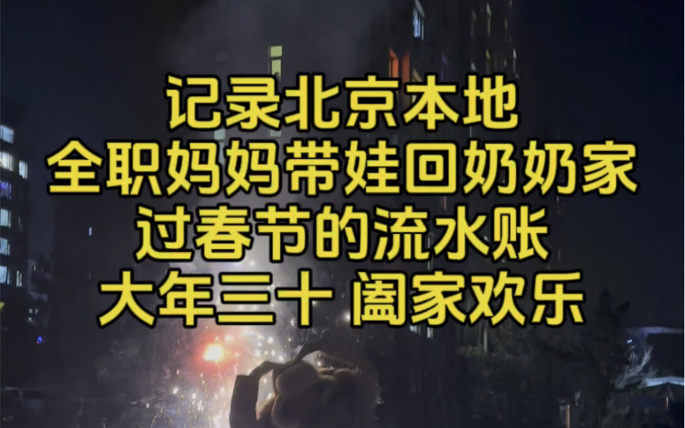 记录北京本地全职妈妈带娃回奶奶家过春节的流水账,大年三十 阖家欢乐哔哩哔哩bilibili