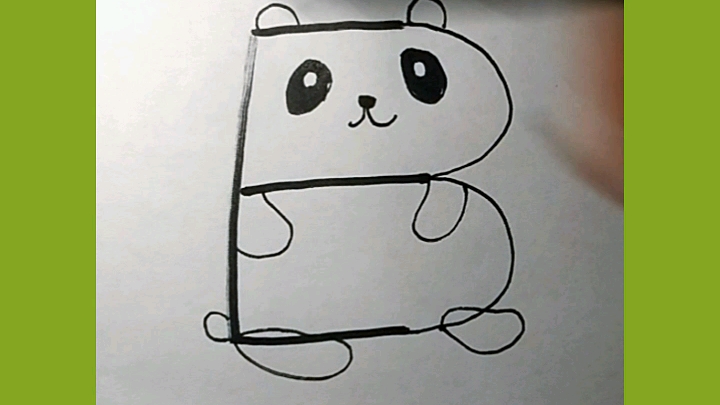 【简笔画】轻松学简笔画——怎么用字母e画小熊猫