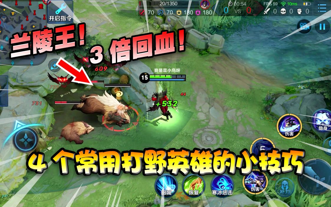 【王者荣耀菜小鸟】高端局常用4个打野英雄的小技巧!