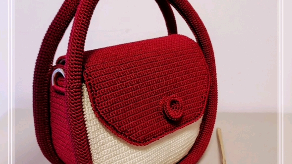 手工钩织马鞍包