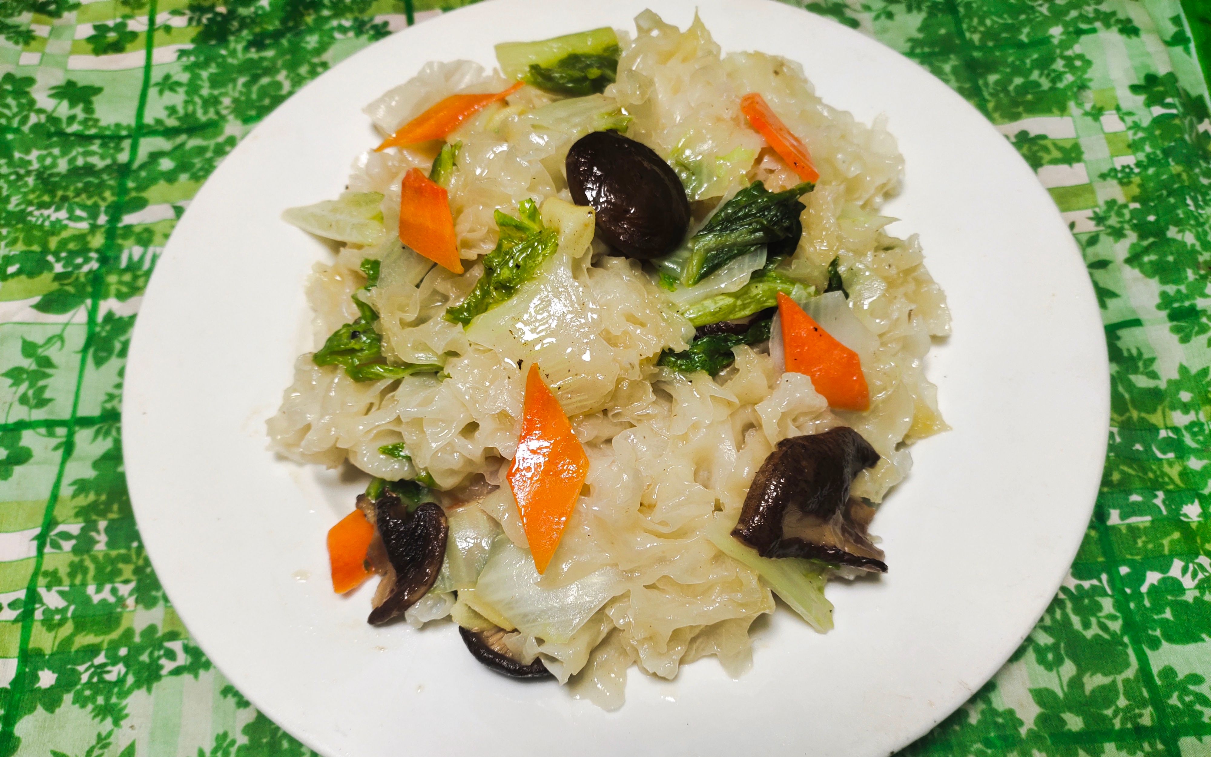 【素食】 关德财老师教做素菜,银耳炒白菜