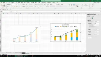 Excel 两个图表 上下拼接合二为一