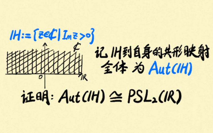 【复分析】共形理论:上半平面自同构群Aut(H)的结构哔哩哔哩bilibili