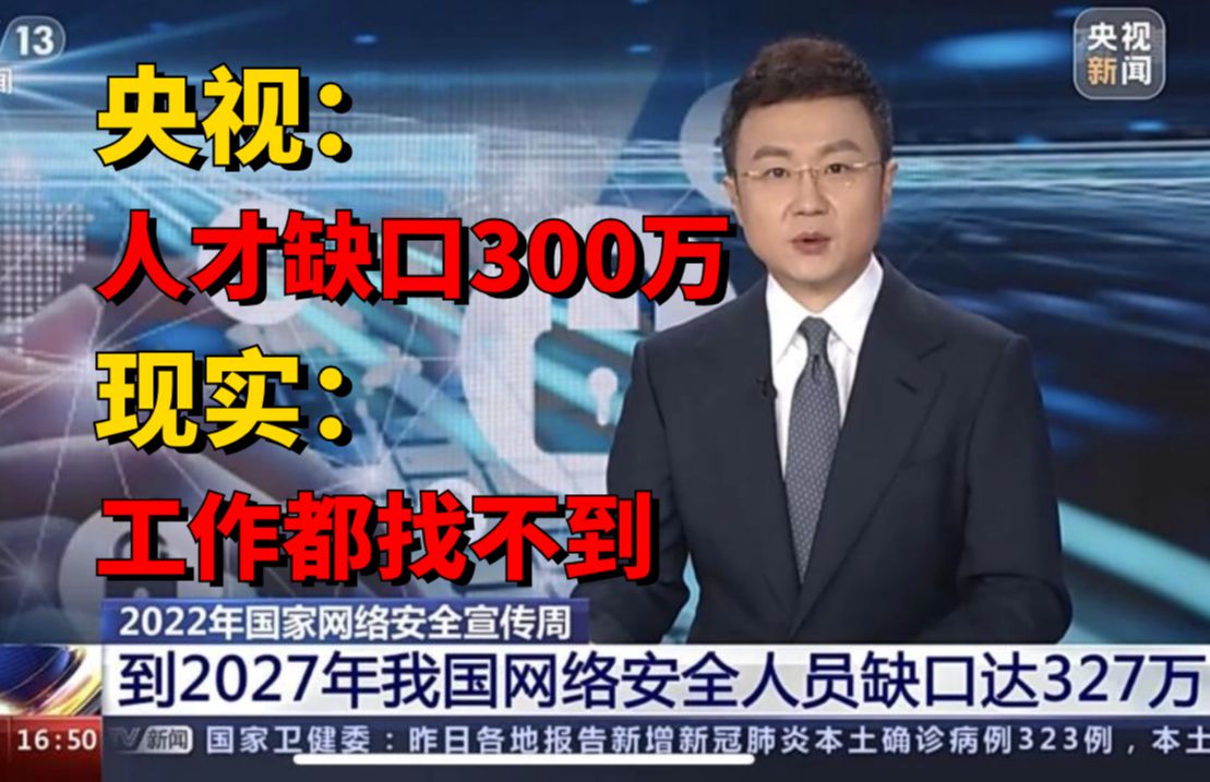 大学生找工作现状:“人才缺口300万,简历被丢垃圾桶!”(网络安全/信息安全)哔哩哔哩bilibili