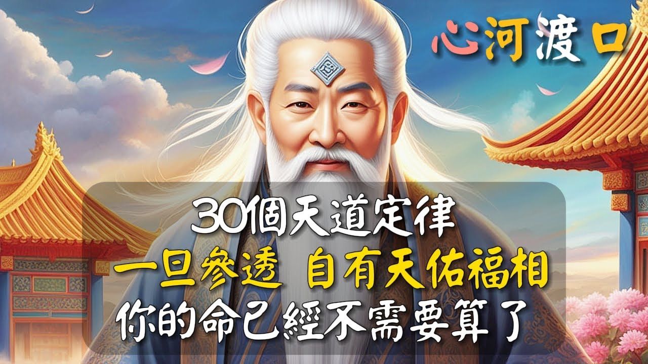 30个天道定律,一旦参透,你的命已经不需要算了,自有福相,自有天佑!都将成为你人生得来的福!比风水算命厉害百倍的30个天道定律 心河…哔哩哔哩...