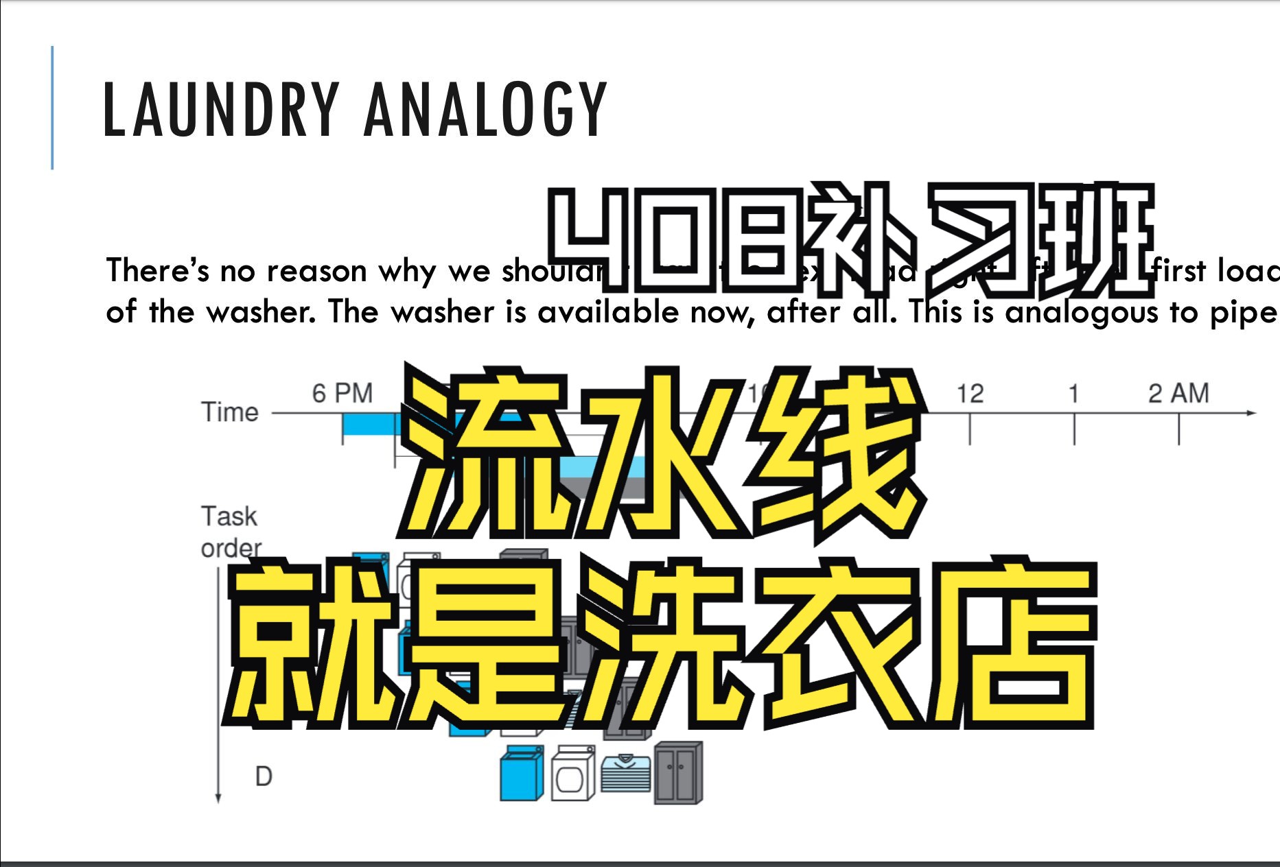 【408补习班第21期】真正掌握流水线的概念,只需掌握“洗衣工厂”的类比哔哩哔哩bilibili