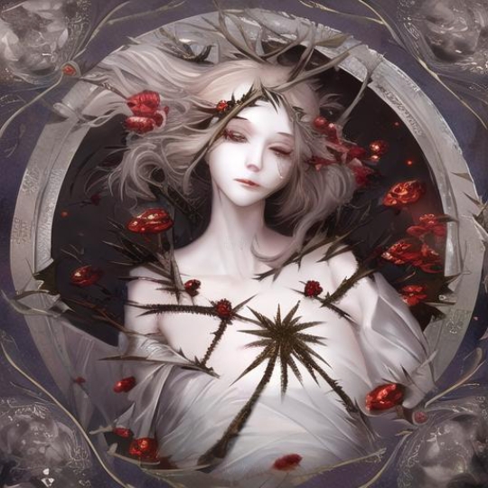 易次元ai绘图之荆棘少女